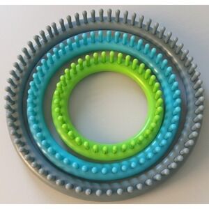3 Pc BOYE Round Knitting Loom Set 5 7 9 Inch Circle Looms Craft Yarn Maker